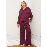 Jim Jam The Label Burgundy Traditional Pyjama Set - Burgundy