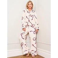 Jim Jam The Label Burgundy Bow Print Pyjamas - Burgundy