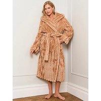 Jim Jam The Label Caramel Ribbed Dressing Gown - Caramel