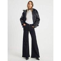 River Island Palazzo Beetle Jeans - Black