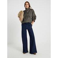 River Island Pin Seam Palazzo Jeans - Blue