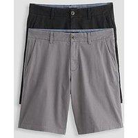 The Very Collection 2 Pack Cotton Rich Chino Short - Charcoal/Black