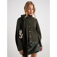 River Island Wrap Scarf Cardigan - Green