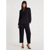 River Island Collarless Blazer - Black