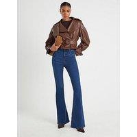 River Island Sculpt Flare Britney Jeans - Blue