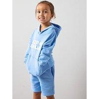 The Very Collection Boys Keep On Smiling Sweatshirt And Sweat Shorts Set - Blue