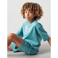 The Very Collection Boys Athletic Club Shortie Pyjamas - Blue
