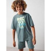 The Very Collection Boys Recharged Graphic Shortie Pyjamas - Grey