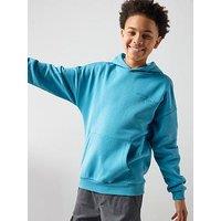 The Very Collection Boys Drop Shoulder Slogan Hoodie - Blue