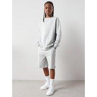 The Very Collection Boys Tab Detail Sweatshirt And Shorts Set - Grey