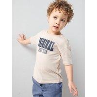 The Very Collection Boys Original Sports Applique Detail Tshirt - Cream