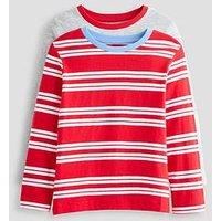 The Very Collection Boys 2 Pack Contrast Stripe Long Sleeve T-Shirts - Multi