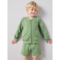 The Very Collection Boys 3 Piece Pique Jacket, Shorts And T-Shirt Set - Green