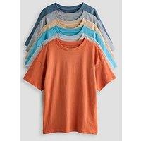 The Very Collection Boys 6 Pack Plain T-Shirts - Multi