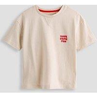 The Very Collection Boys Fun Shape Graphic Back Print Short Sleeve T-Shirt - Grey