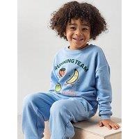 The Very Collection Boys Fruit Running Team Sweatshirt - Blue