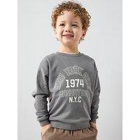 The Very Collection Boys City Slogan Sweatshirt - Grey