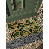 Rhs Coir Autumn Oak Green Doormat 45 X 75Cm