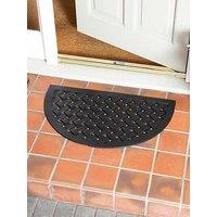 Arthouse Reddish Half Moon Rubber Lattice Black Doormat 45X75Cm