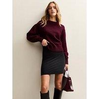 New Look Stretch Cotton Tube Mini Skirt - Black