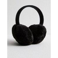 New Look Black Faux Fur Ear Muffs
