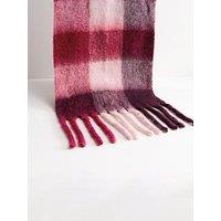 New Look Burgundy Checked Heavyweight Scarf
