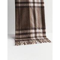 New Look Brown Midweight Checked Scarf