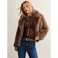 New Look Faux Fur Coat - Brown