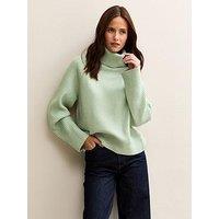New Look Mint Green Rib Roll Neck Jumper