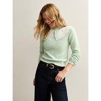 New Look Detachable Collar Jumper - Green