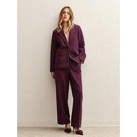 New Look Single Breasted Blazer Jacket - Burgundy
