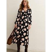 New Look Lace Trimmed Midi Dress - Black