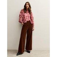New Look Brown Corduroy Wide Leg Trousers