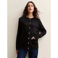 New Look Black Longline Crew Neck Cardigan
