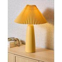 The Very Collection Ochre Table Lamp With Pleated Shade