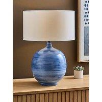 The Very Collection Blue Spinwash Ceramic Table Lamp