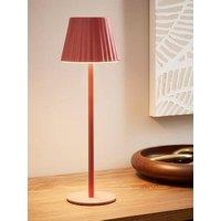 The Very Collection Rechargeable Table Lamp With Ribbed Shade