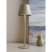 The Very Collection Rechargeable Table Lamp With Ribbed Shade