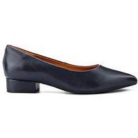 Jones Bootmaker Sunstone Wide Fit Heeled Pump - Navy