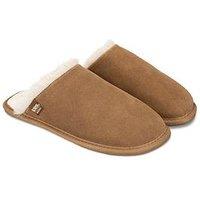Totes Isotoner Isotoner Ladies Real Suede Mule With Water Repellency - Tan