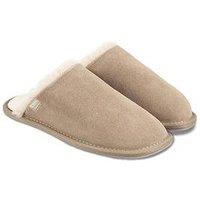 Totes Isotoner Isotoner Ladies Real Suede Mule With Water Repellency - Sand