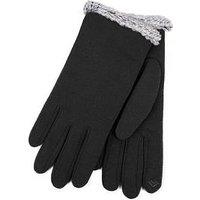 Totes Isotoner Isotoner Ladies Thermal Smartouch Glove With Tipped Fur Cuff - Black