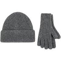 Totes Totes Toasties Ladies Knitted Hat & Glove Gift Set - Charcoal
