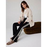 Mint Velvet Side Stripe Flare - Black