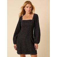 Nobodys Child Denim Porth Mini Dress - Black