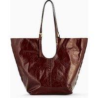 Allsaints Ara Shine Tote Bag - Dark Red