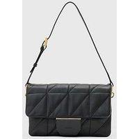 Allsaints Ondine Leather Quilted Shoulder Bag - Black