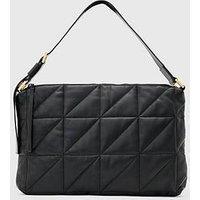 Allsaints Edbury Leather Quilt Shoulder Bag - Black