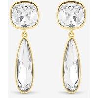 Jon Richard Gold Plated Cubic Zirconia And Polished Drop Earrings