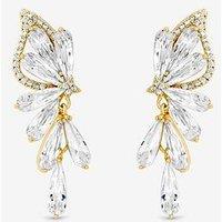 Jon Richard Gold Plated Crystal Floral Droplet Earrings